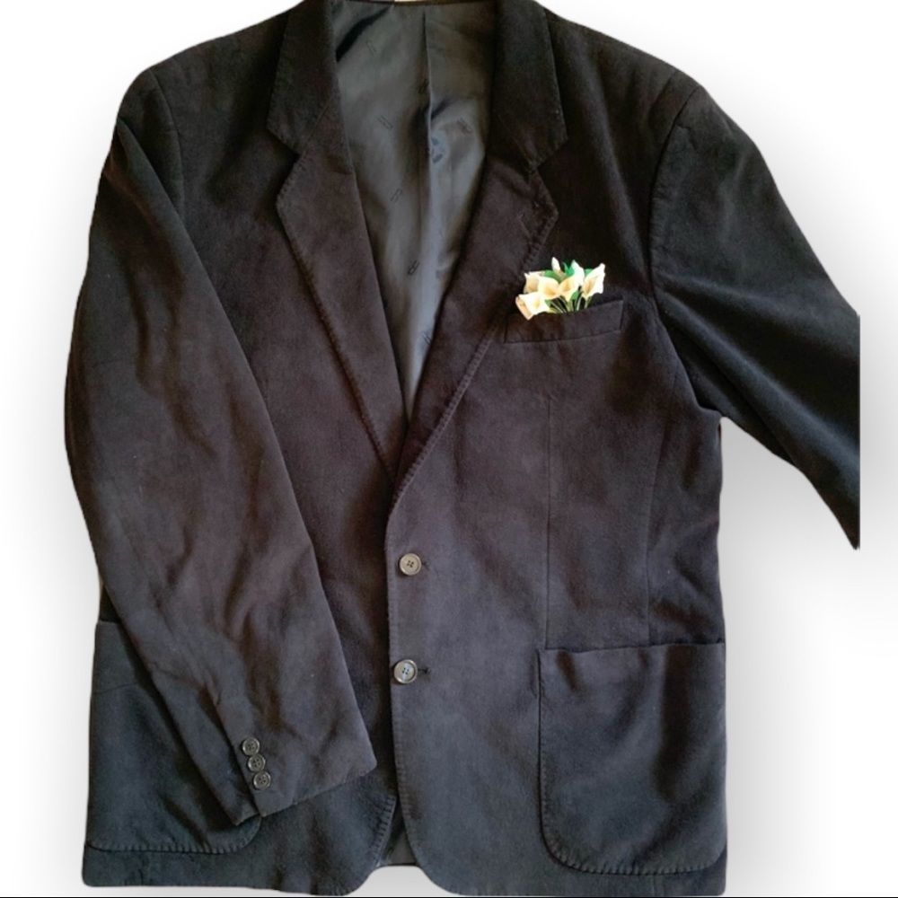 Milano Italia Jacket Blazer Charcoal made from AlCantera Microfibre Fabric 2X